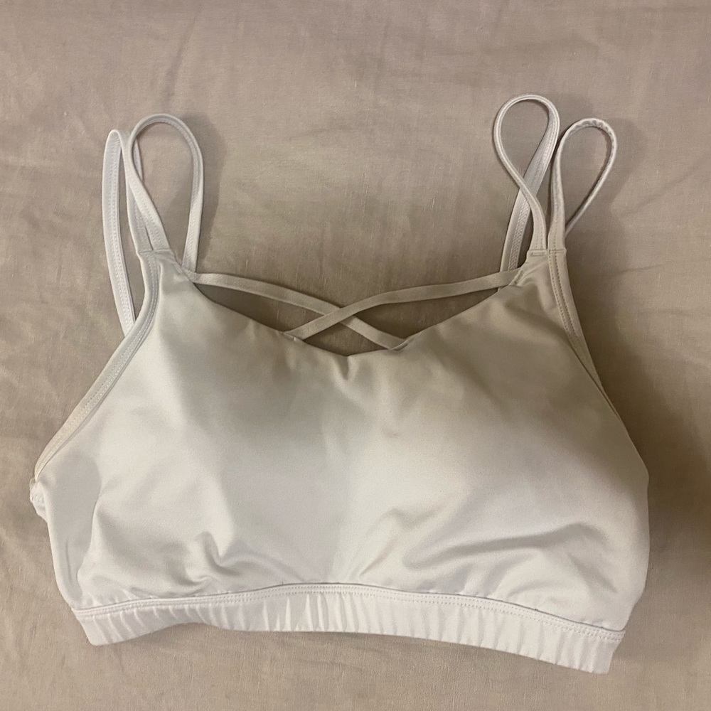 Reebok white sports bra